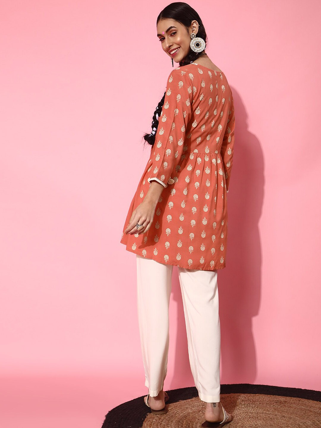 Geometric Viscose Rayon Kurta Set