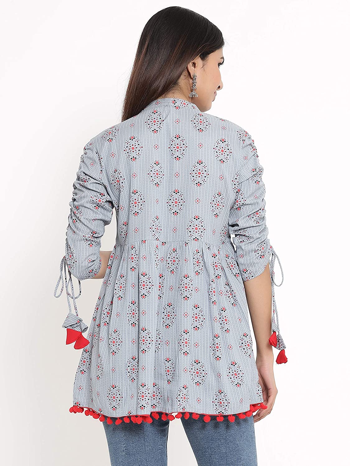 Women Rayon Floral Ethnic Top