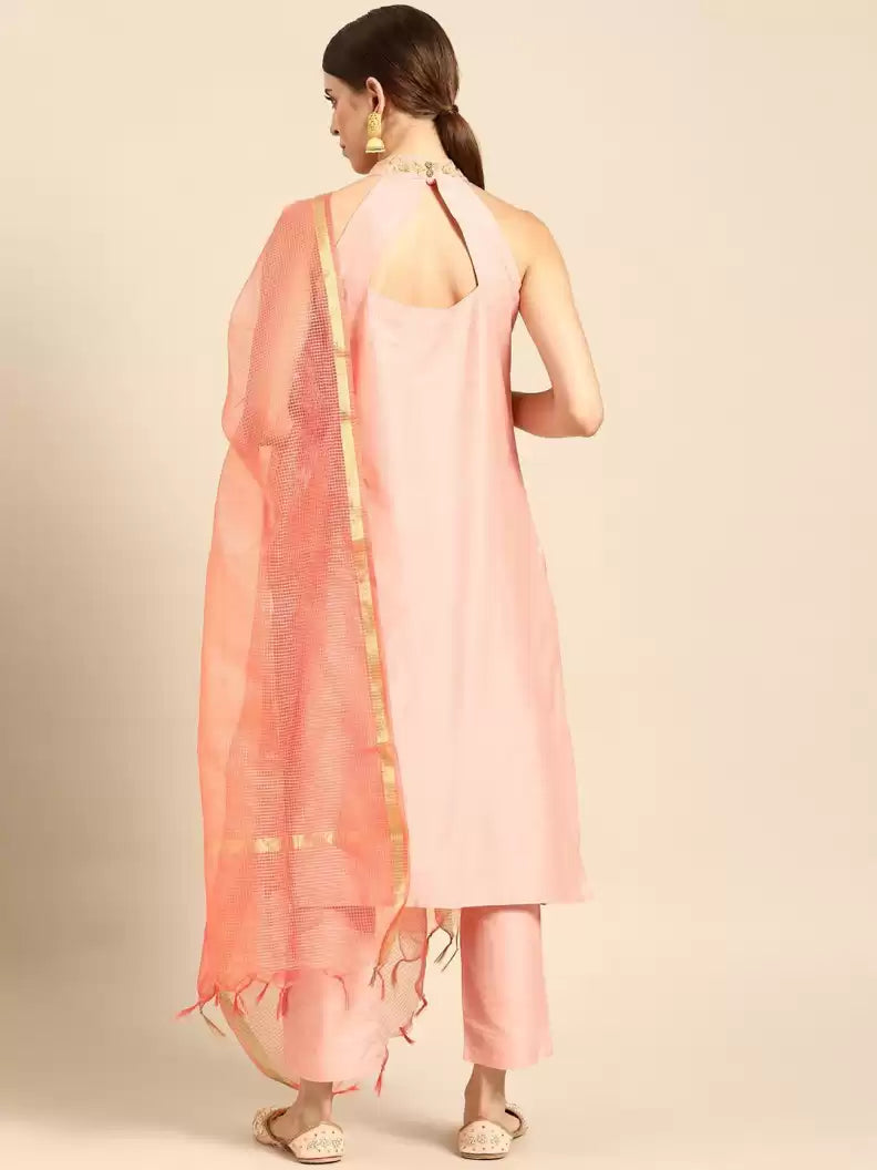 Women Polyester Kurta and Trousers Set