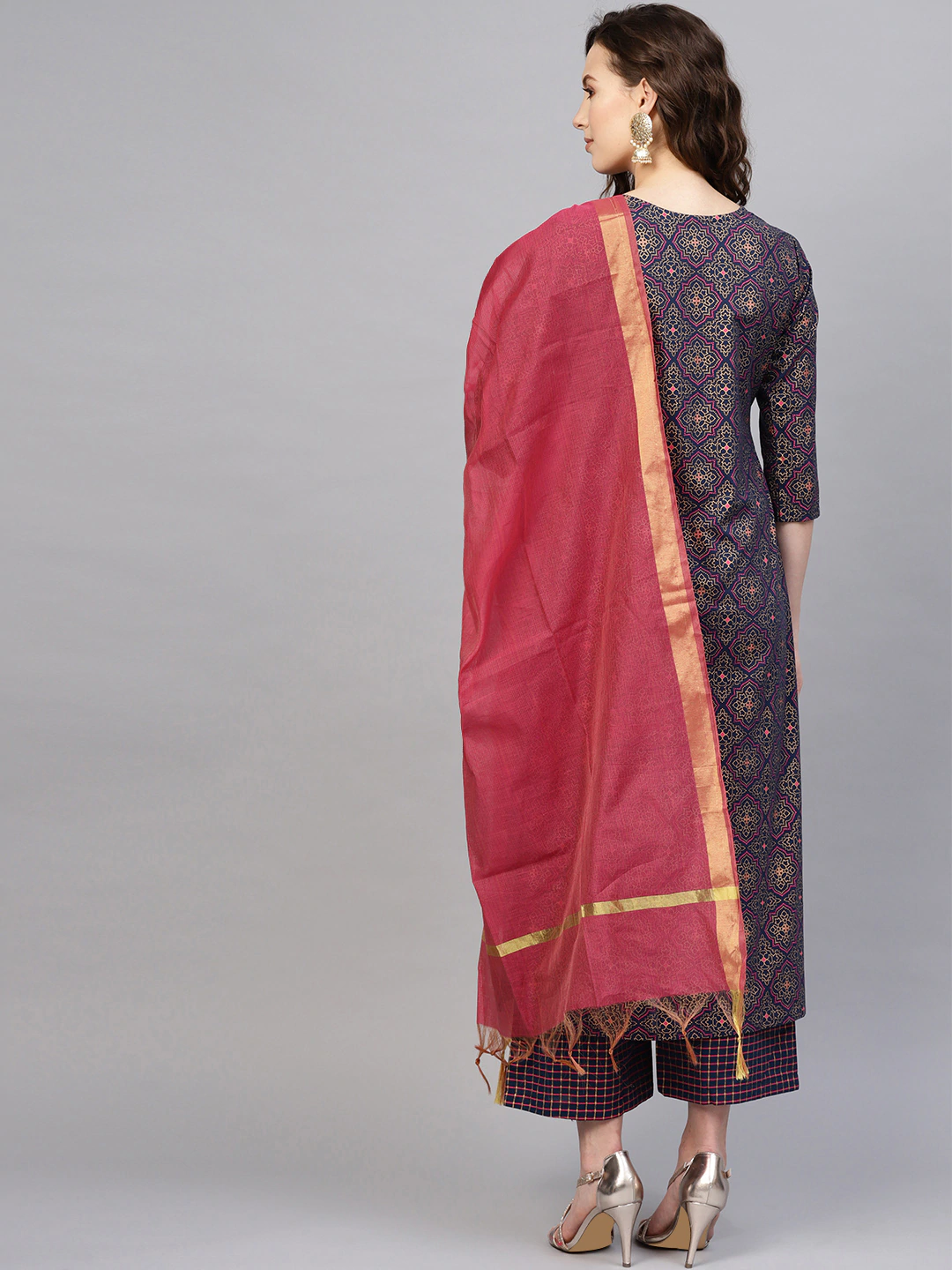 Midnight Blue Pure Cotton Kurta Set