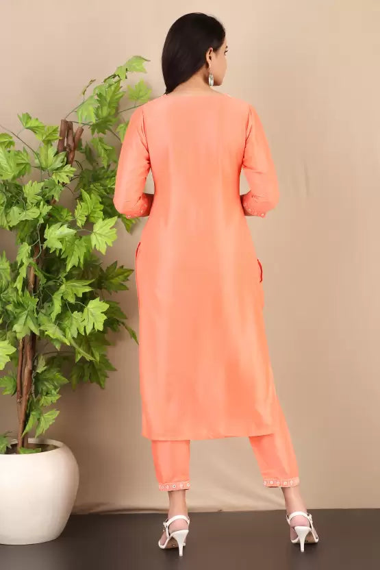 Women Rama Art Silk Kurta set