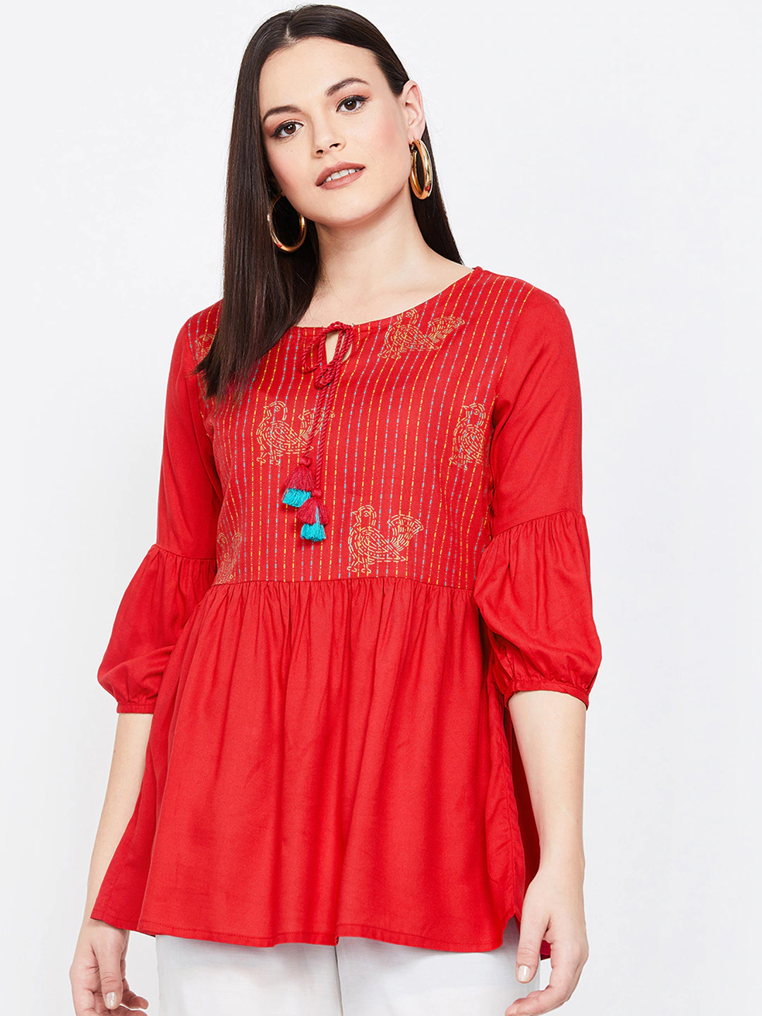 Red Printed Tunic