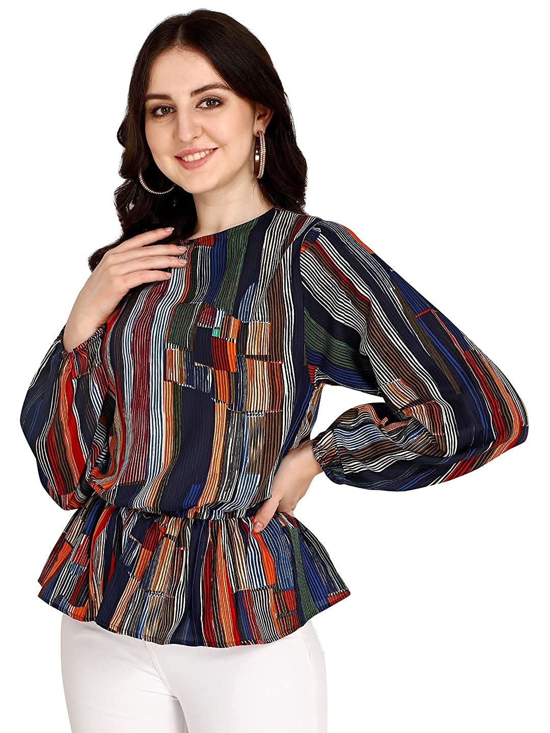 Women's Elegant Printed Work Wear Top