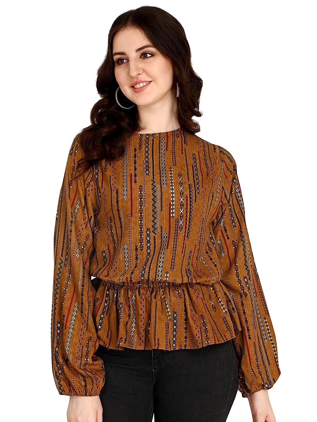 Women's Elegant Printed Work Wear Top