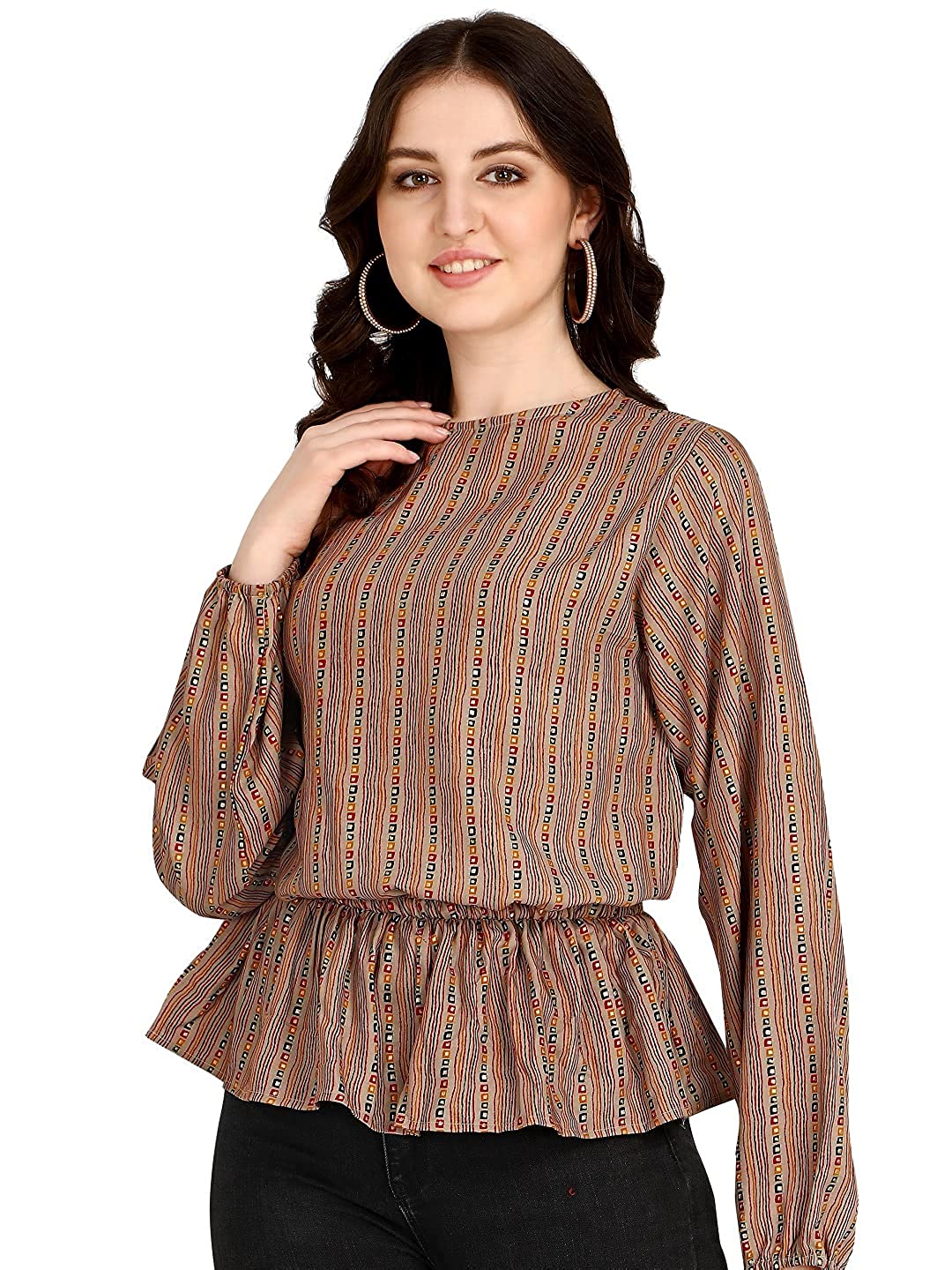 Women's Elegant Printed Work Wear Top