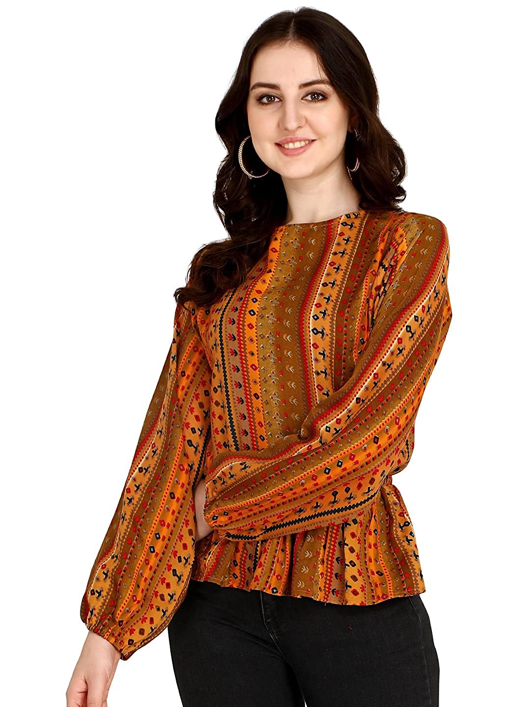 Women's Elegant Printed Work Wear Top