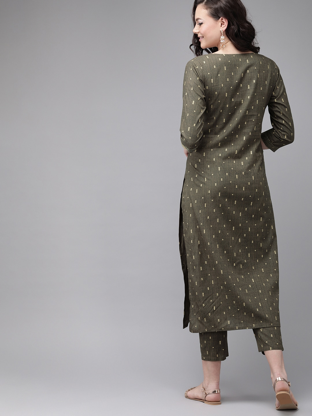 Triangle Print Kurta Set