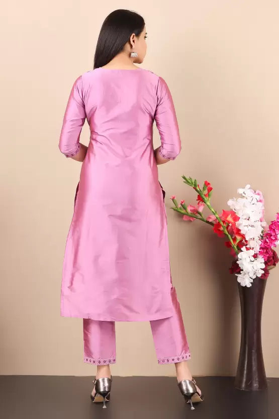 Women Rama Art Silk Kurta set