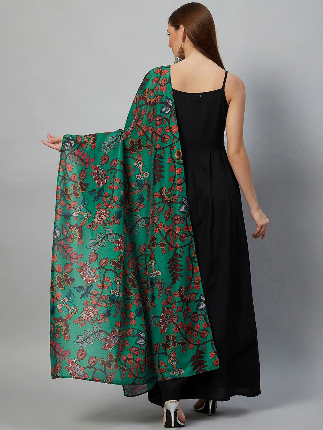 Women Black Kurti Set with Dupatta