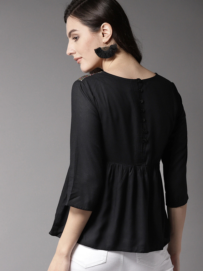 Women Fusion Printed Ethnic Style Top