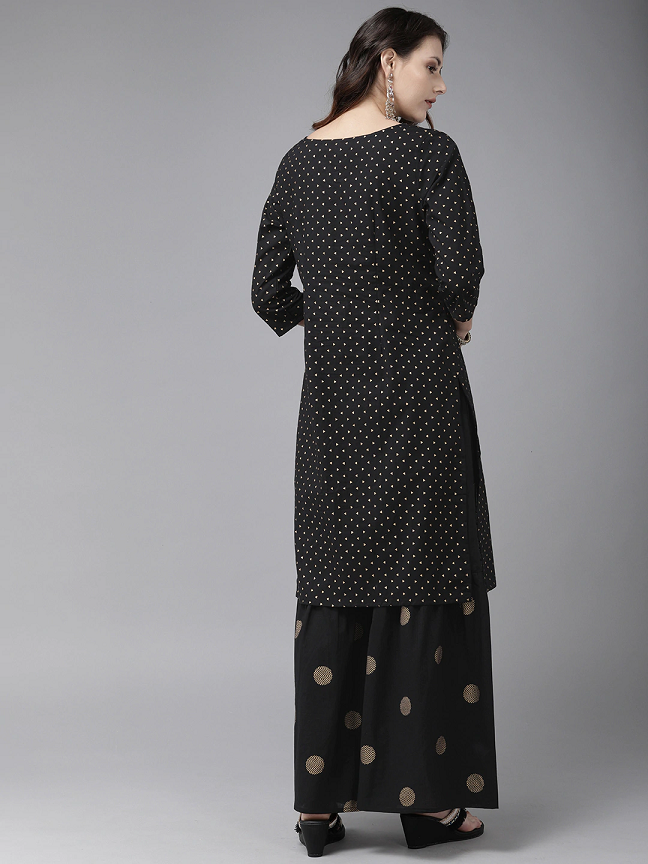 Women Printed Kurta with Sharara