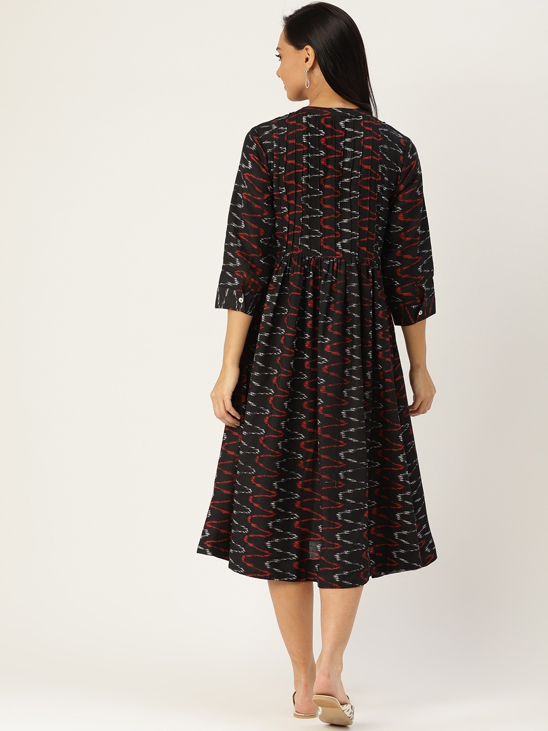 Women Chevron Print A-Line Dress