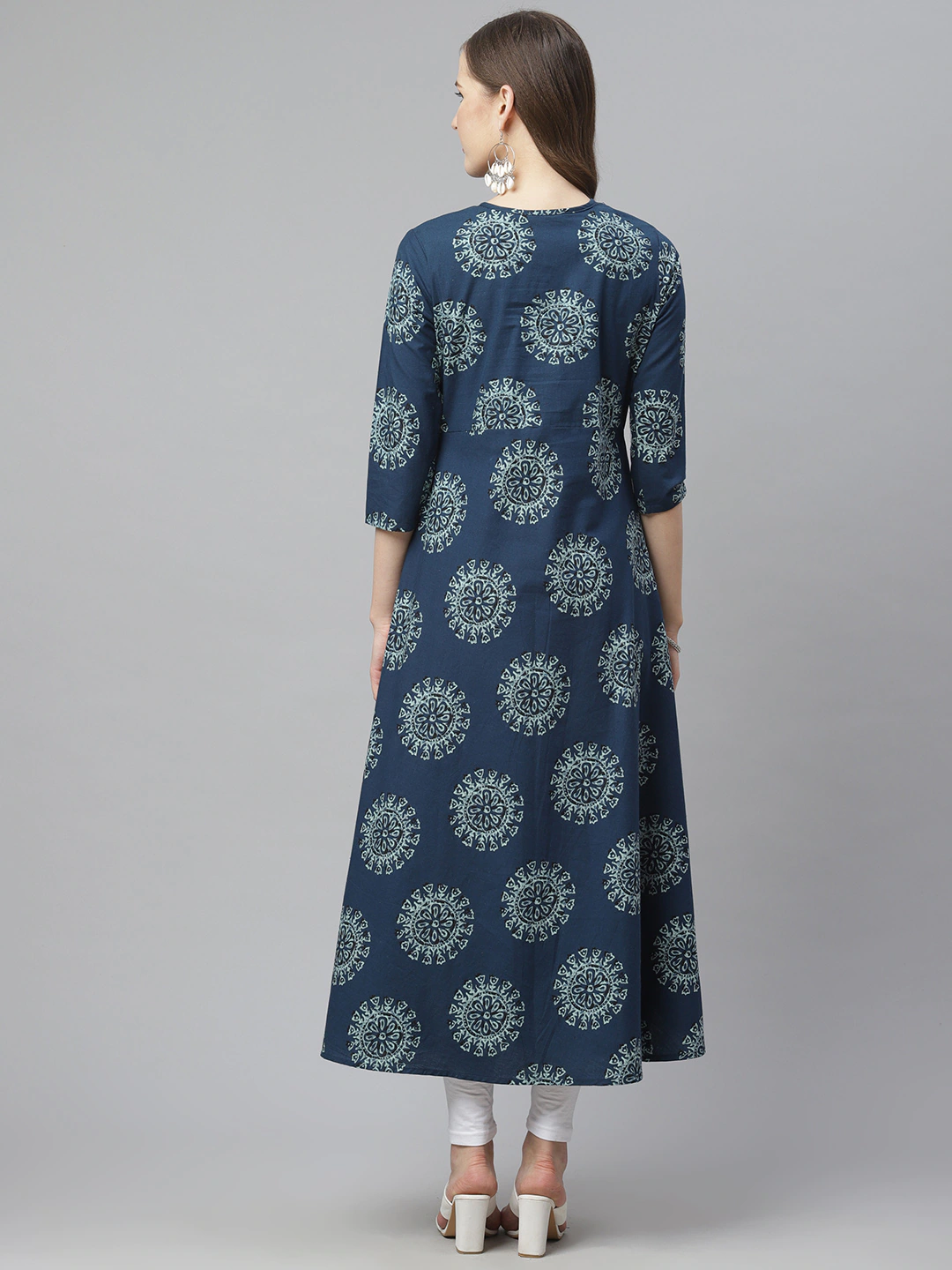 Women Blue Ethnic Printed Kurta