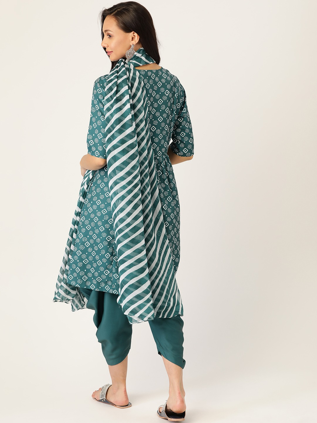 Women Blue Ethnic Motifs Printed Kurta Set