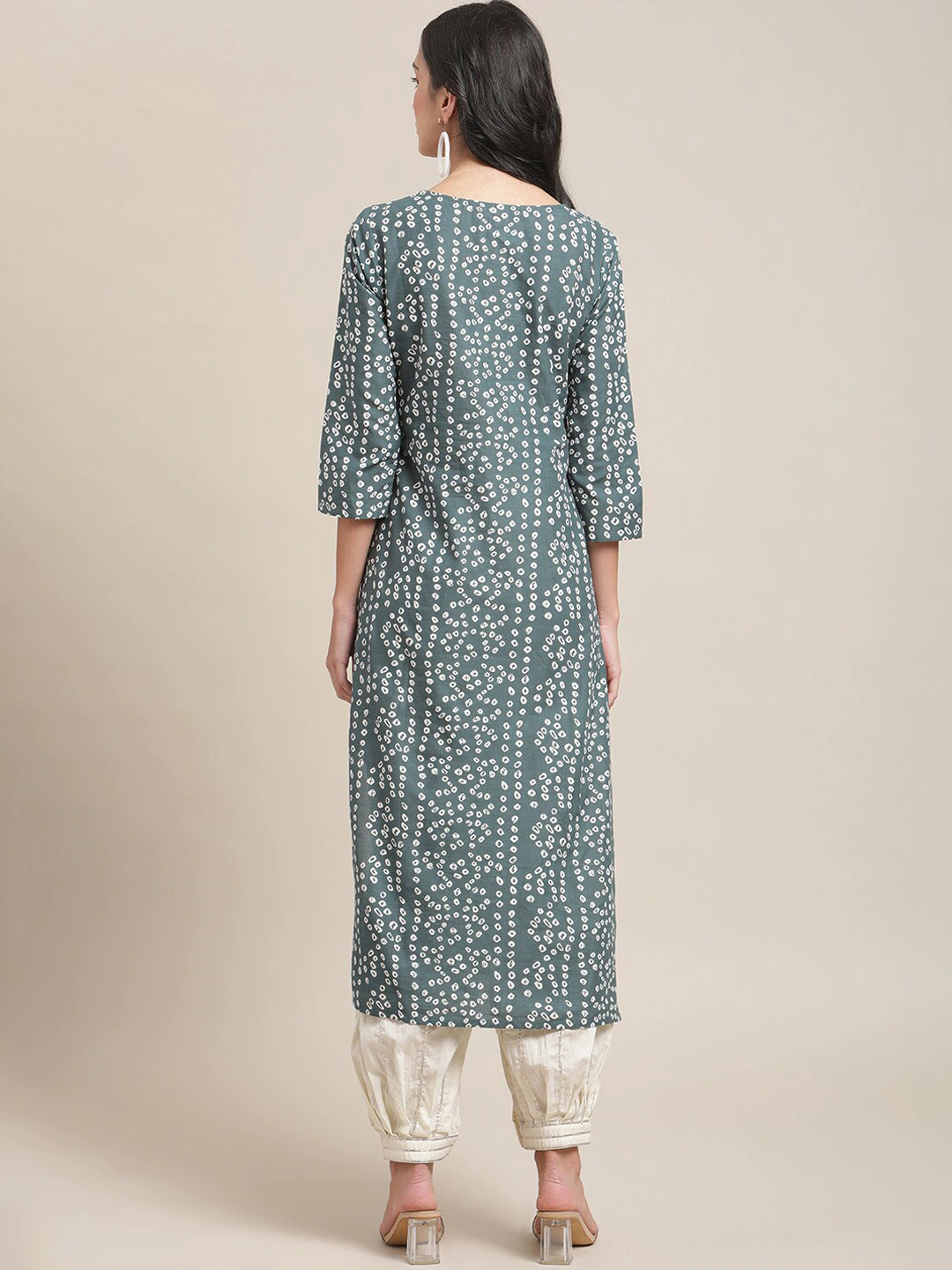 Women Blue Geometric Printed Kurta