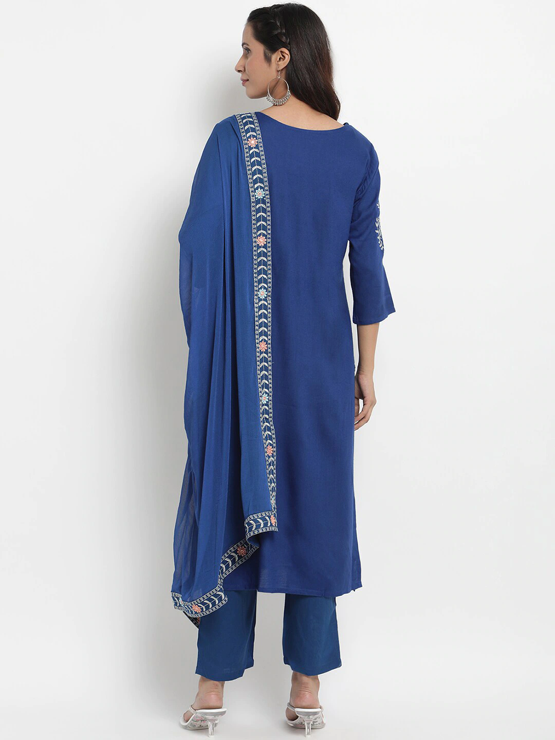 Women Blue Solid Kurta Set