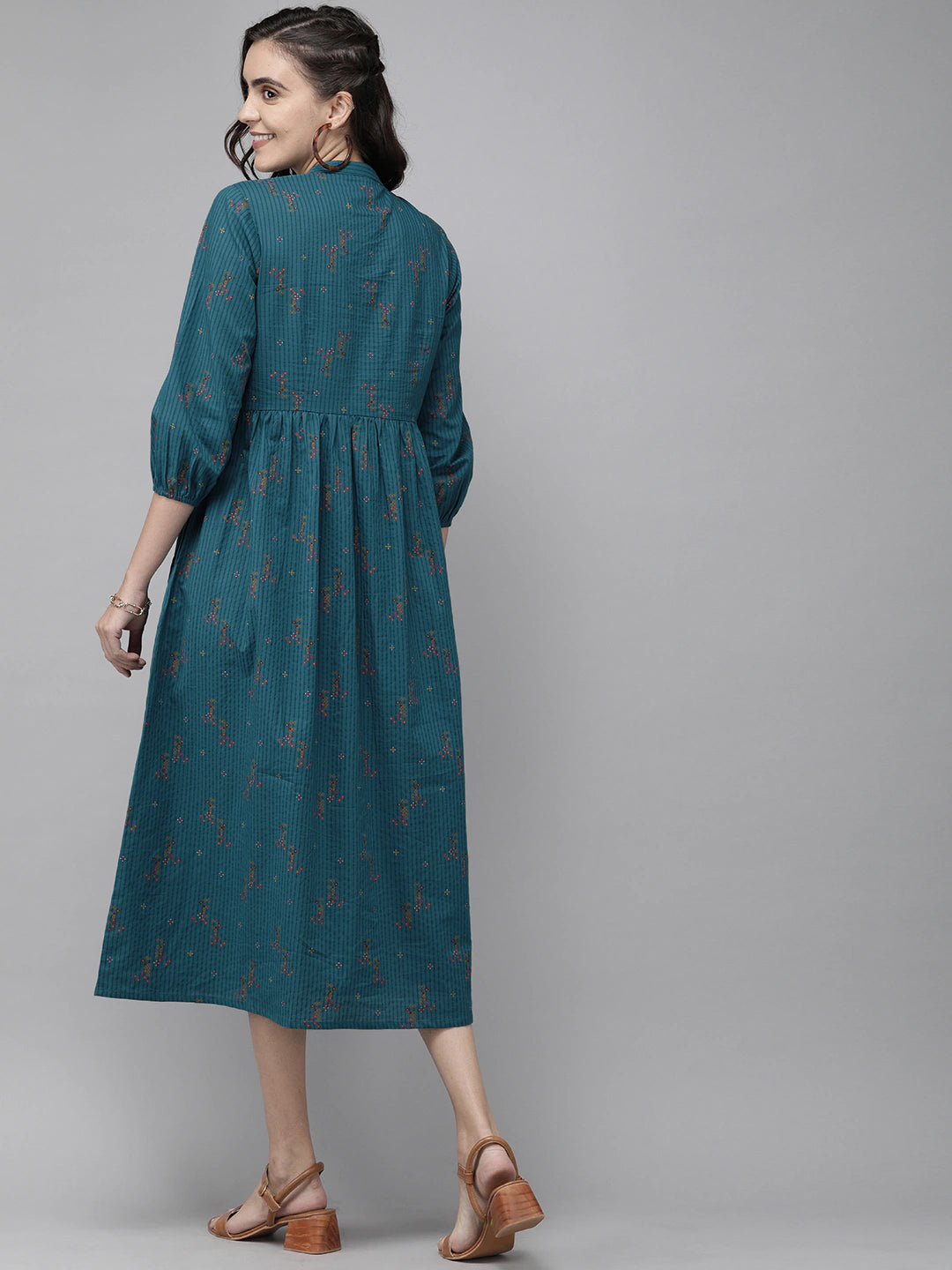 Women Blue Striped Dress