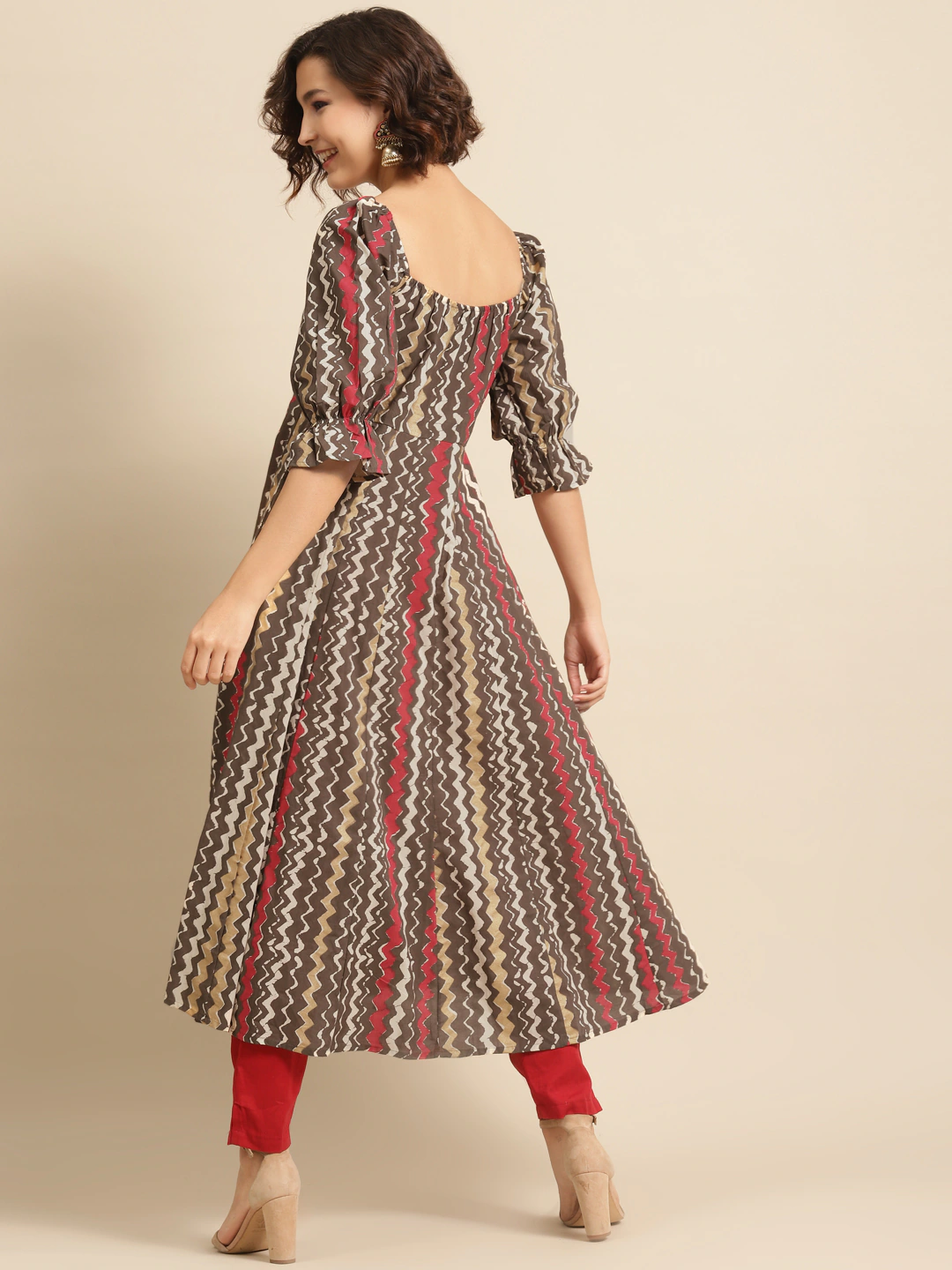 Women Striped Pure Cotton Kurta