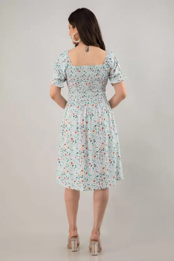 Women Fit and Flare Multicolor Dress