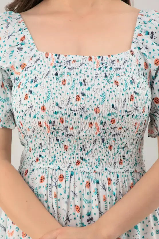 Women Fit and Flare Multicolor Dress