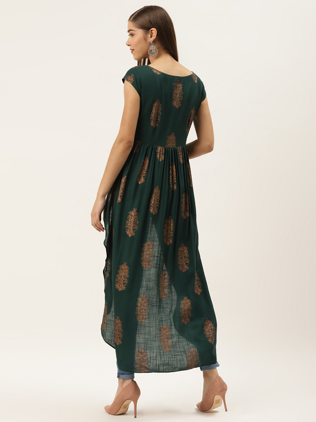 Women Printed High-Low Tunic Top