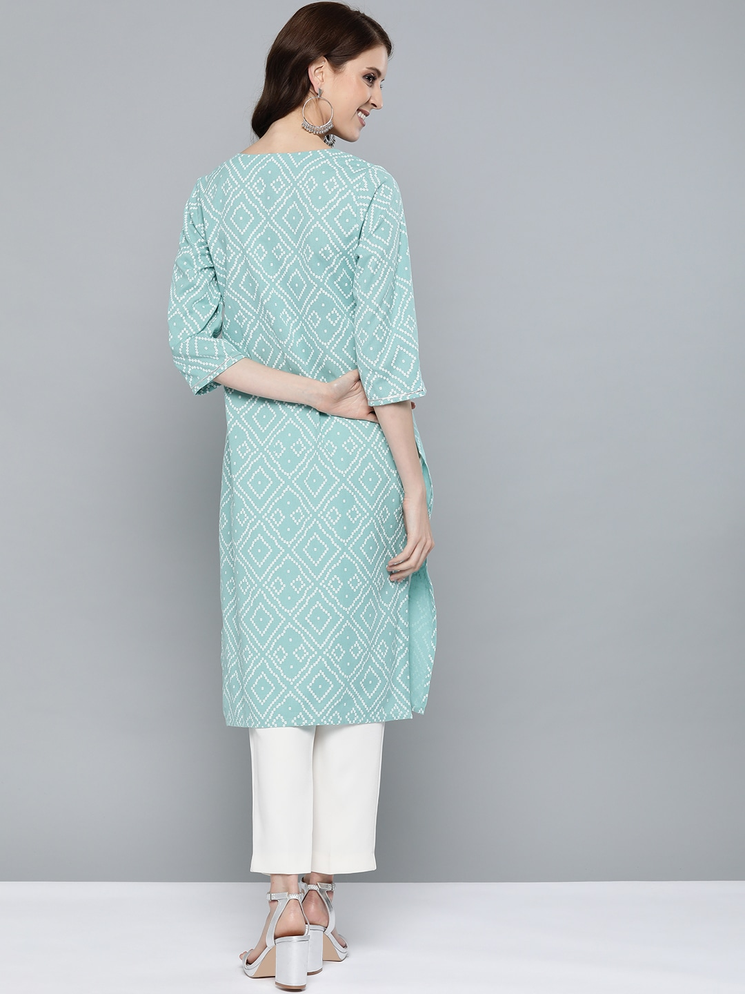 Women Green Straight Kurta