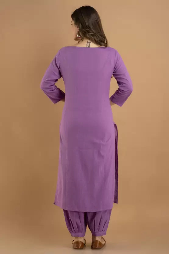 Women Cotton Kurta Dhoti Pant & Dupatta Set