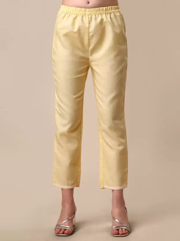 Women Kurta Pant And Dupatta Set Cotton Blend