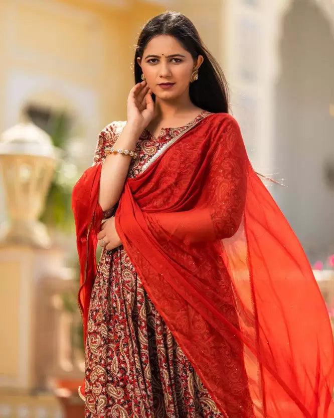 Women Pure Cotton Kurta Pant And Dupatta Set