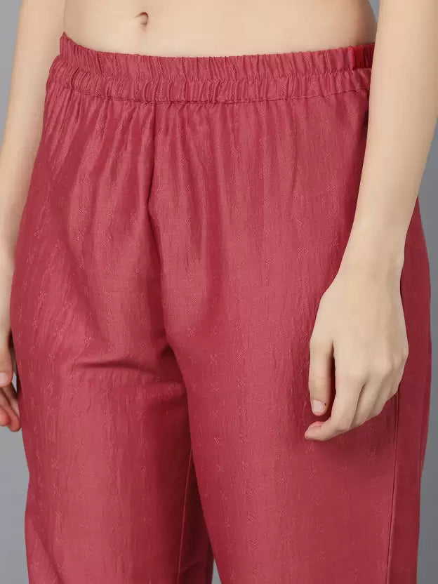 Women Kurta Pant And Dupatta Set Silk Blend