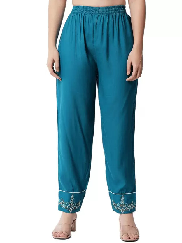 Women Viscose Rayon Kurta Pant And Dupatta Set