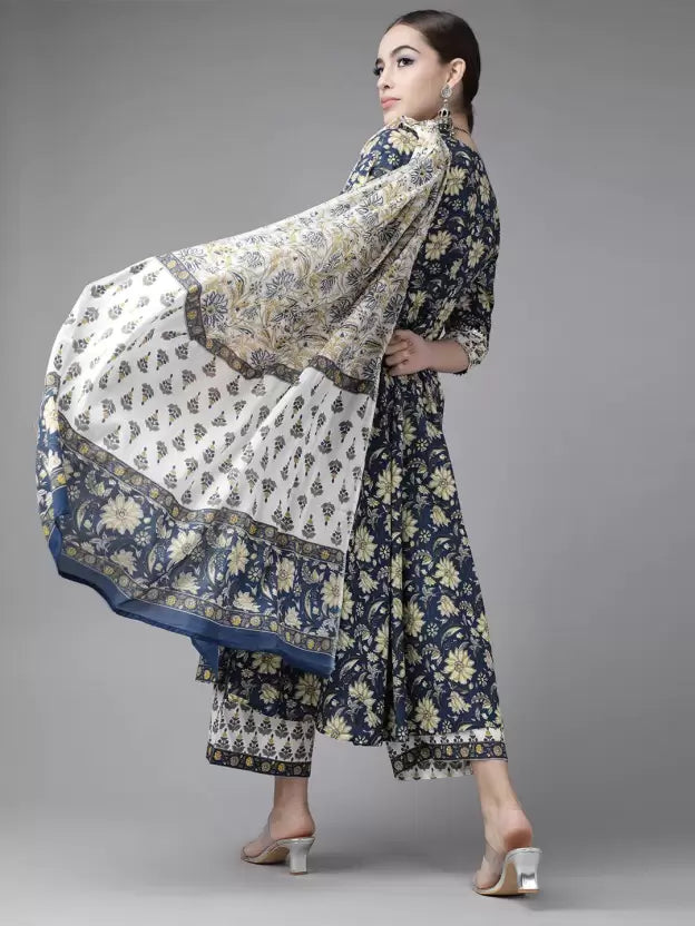 Women Kurta, Pyjama & Dupatta Set Viscose Rayon