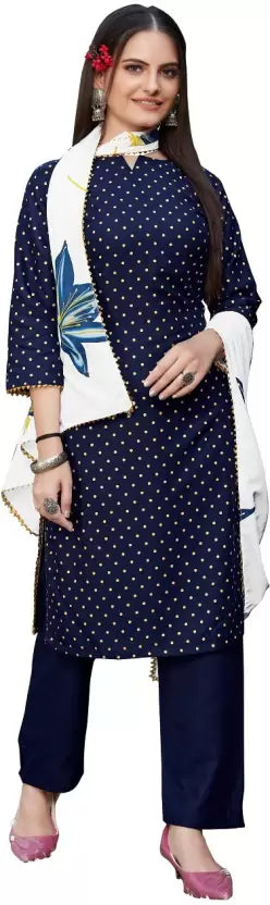 Women Viscose Rayon Kurta Pyjama & Dupatta Set