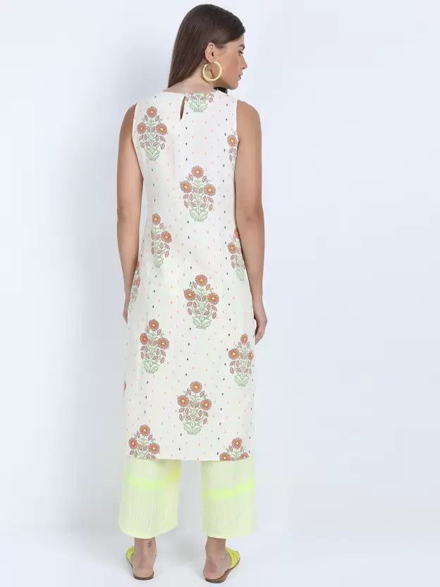 Women Kurta and Palazzo Set Cotton