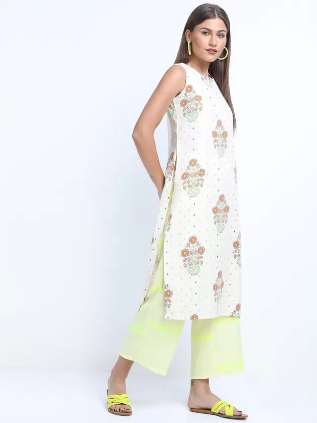 Women Kurta and Palazzo Set Cotton
