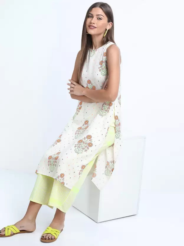 Women Kurta and Palazzo Set Cotton