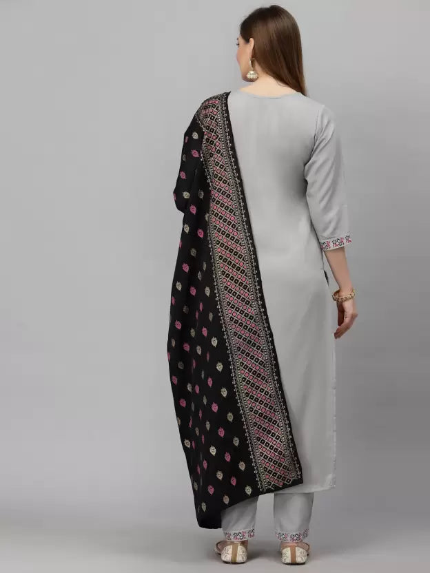 Women Kurta and Pant Set Cotton Blend