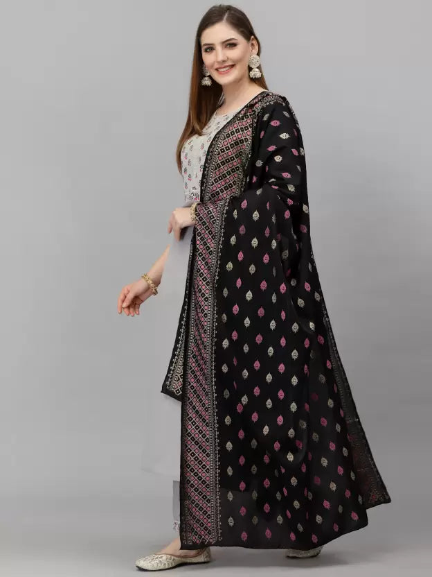 Women Kurta and Pant Set Cotton Blend