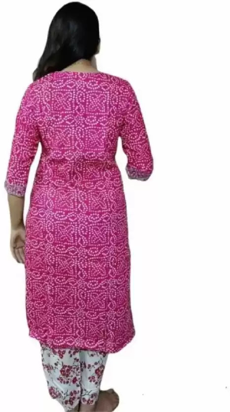 Women Cotton Rayon Kurta and Pant Set