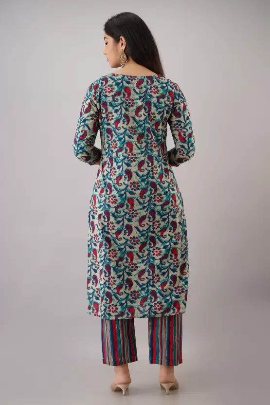 Women Kurta and Pant Set Pure Cotton