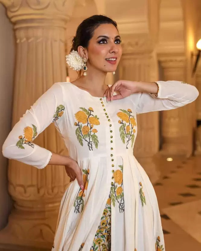 Women Kurta and Pant Set Pure Cotton