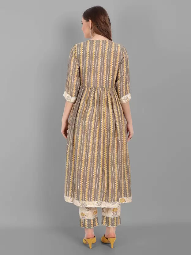 Women Kurta and Pant Set Viscose Rayon