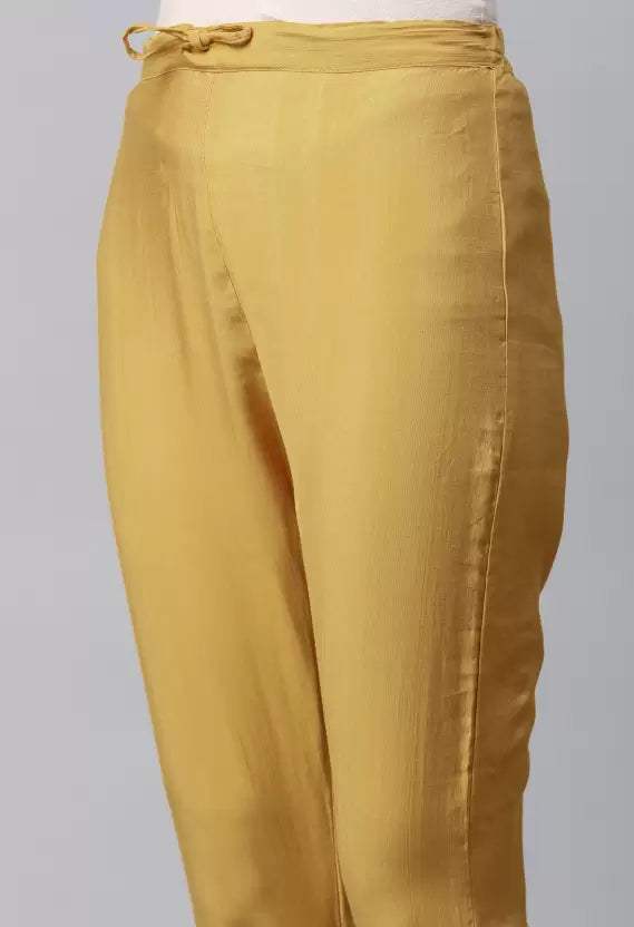 Women Kurta and Trousers Set Cotton Blend