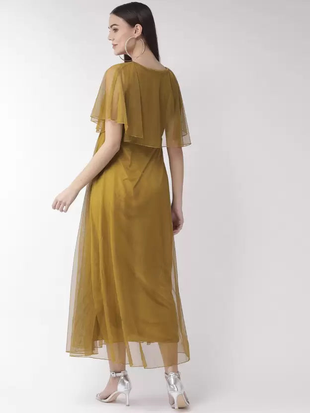 Women Maxi Gold Dress