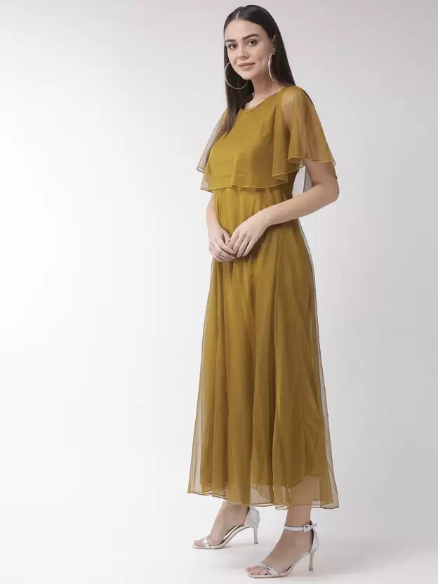 Women Maxi Gold Dress