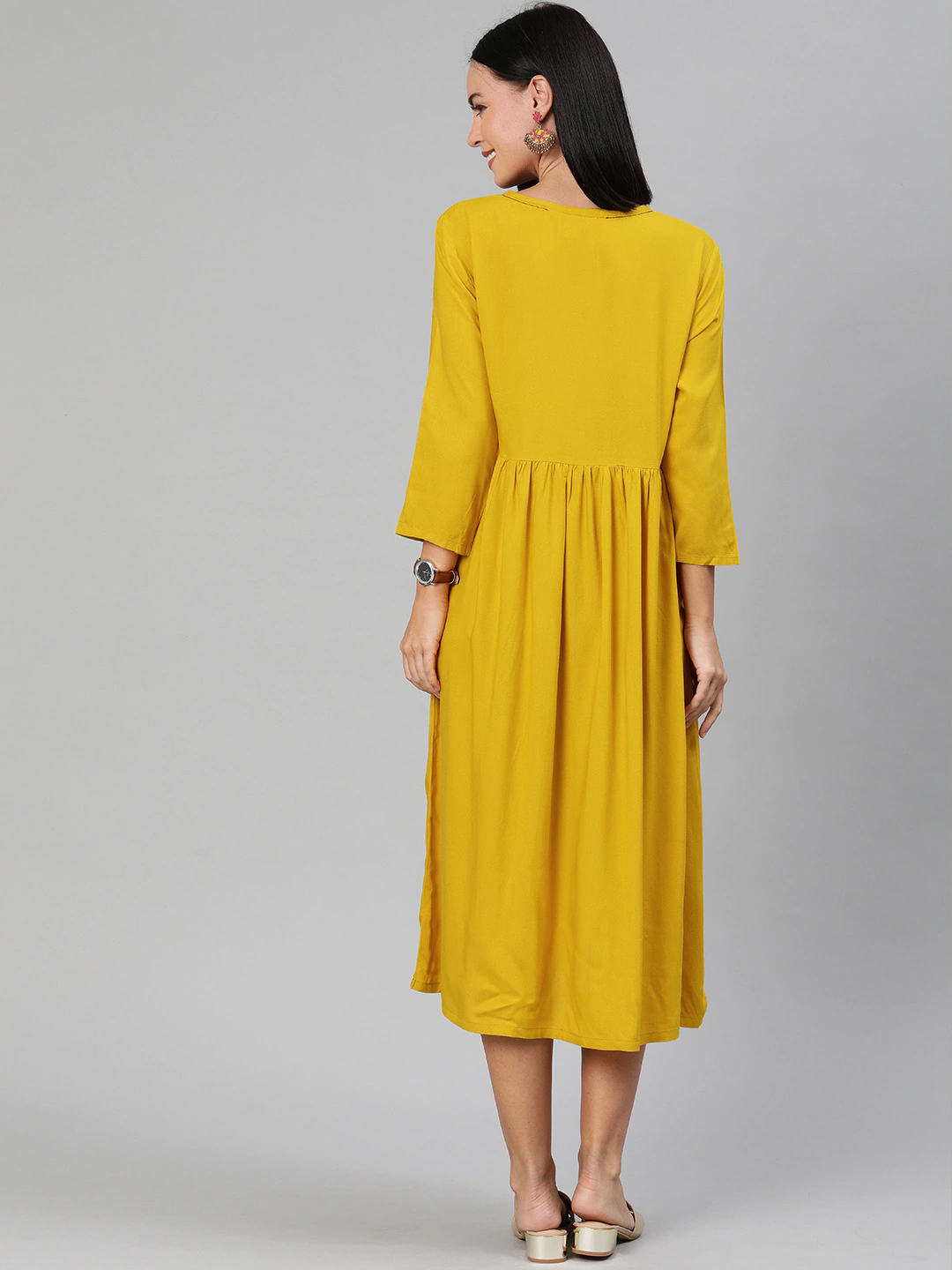Women Mustard Yellow Dress