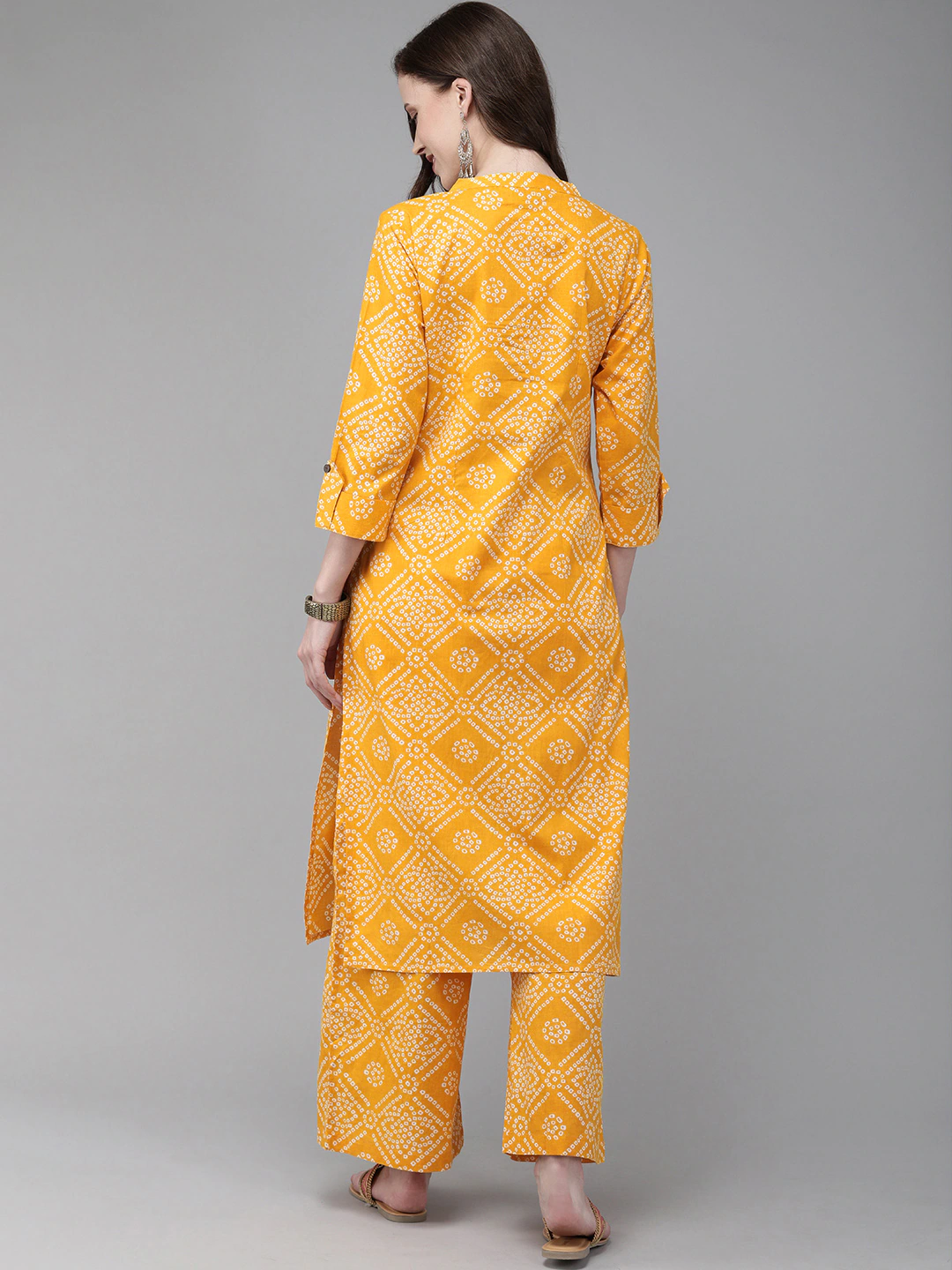 Women Mustard Yellow Kurta Set