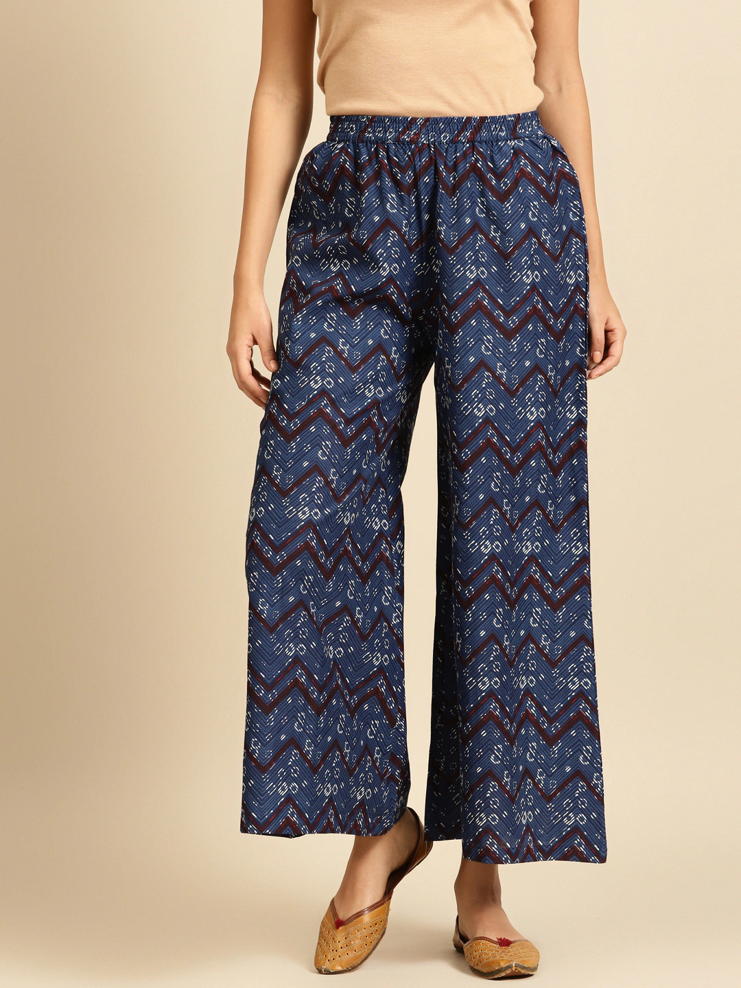 Women Navy Blue Palazzos