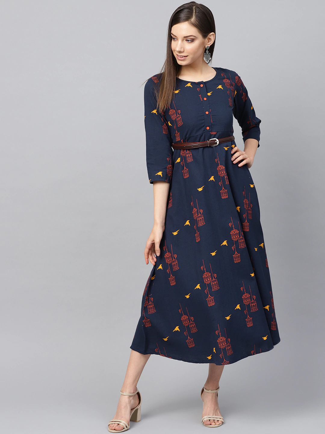 Women Quirky Printed Maxi Dress
