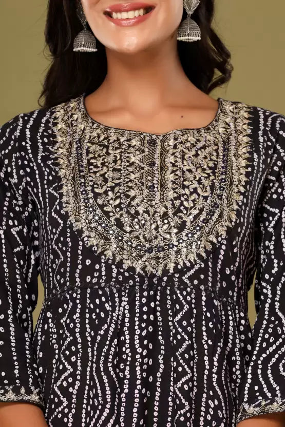 Women Nyra-cut Viscose Rayon Blue Kurta set